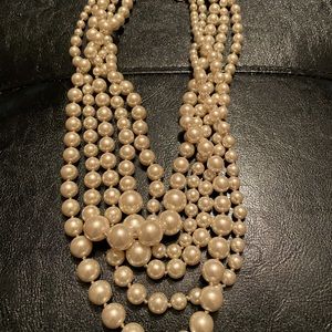 J. Crew Five strand pearl necklace costume jewelry